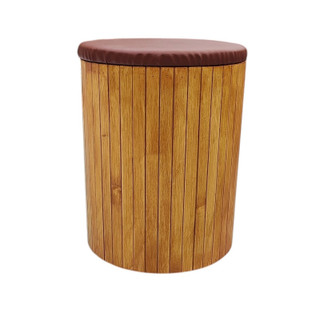 سبد رخت چرک چوبی استوانه ای